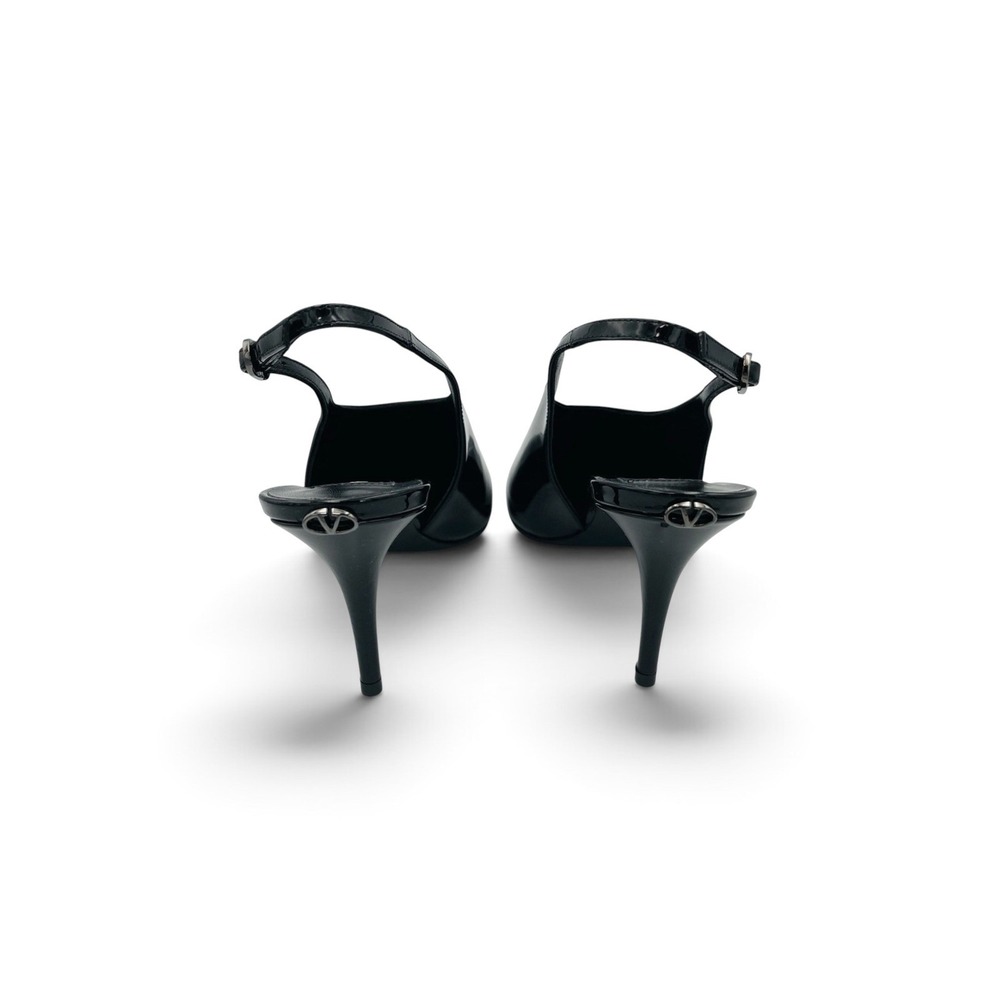 Valentino Garavani Le Salon Nero Patent Leather Slingback Pump Size 38 US 8 - Picture 9 of 10
